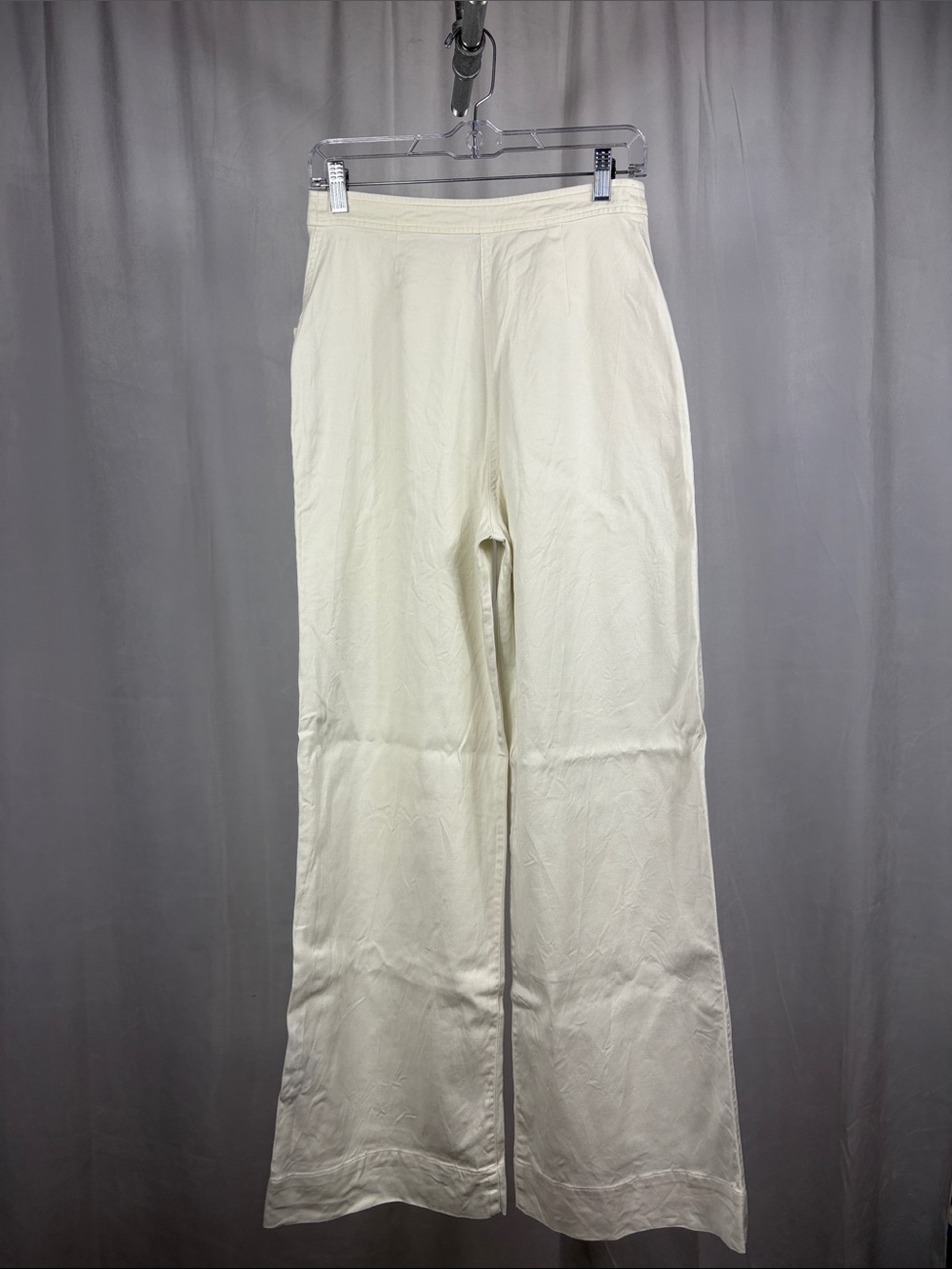 Raquel Allegra High-Rise Wide Leg Pants — Creamy White. - Picture 3 of 10